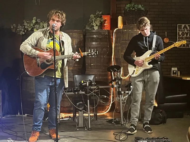 Noah and Tyler Loranos Wine Bar Open Mic · 📷 Kathy Kimbell